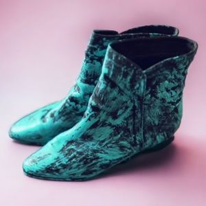 Custom Turqouise Green Rose Quartz Booties